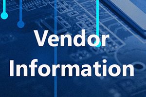 Technology background with Vendor Information text overlay