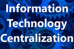 Technology Background with Information Technology Centralization text overlay